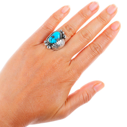 sz6 Dee Morris vintage Bisbee turquoise southwestern sterling silver ring