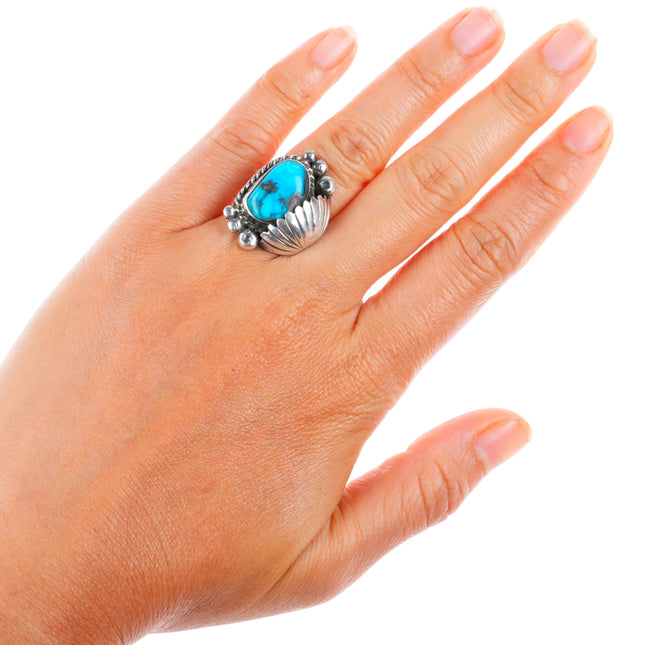 sz6 Dee Morris vintage Bisbee turquoise southwestern sterling silver ring