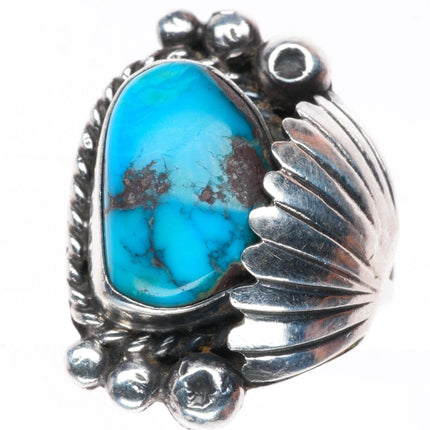 sz6 Dee Morris vintage Bisbee turquoise southwestern sterling silver ring
