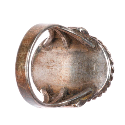 sz7 c1940 vintage Navajo Arizona Gem Silica sterling silver size 7 ring