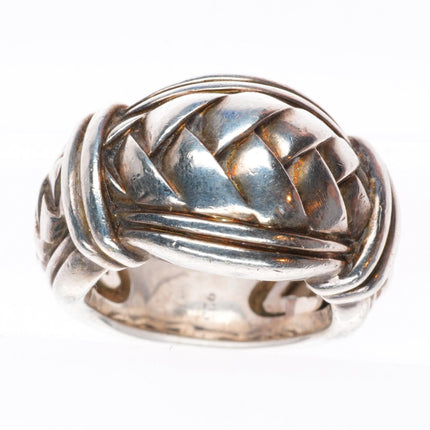 sz5 Scott Kay sterling silver basketweave ring