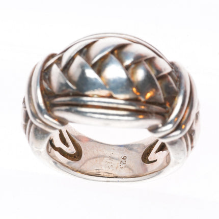 sz5 Scott Kay sterling silver basketweave ring