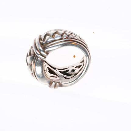 sz5 Scott Kay sterling silver basketweave ring