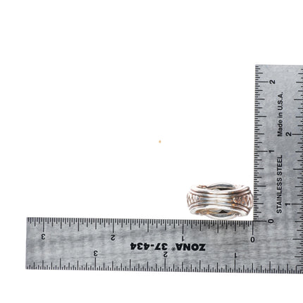 sz5 Scott Kay sterling silver basketweave ring