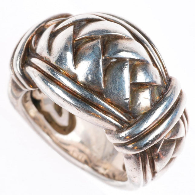 sz5 Scott Kay sterling silver basketweave ring