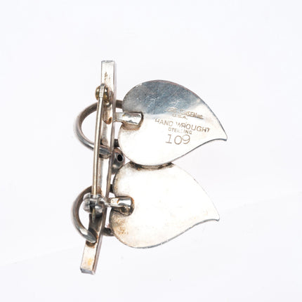 Alphonse La Paglia - Georg Jensen sterling silver art deco leaf pin/brooch