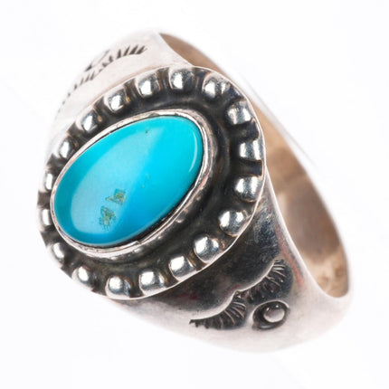 sz8.5 vintage RP Navajo sterling silver turquoise size 8.5 ring