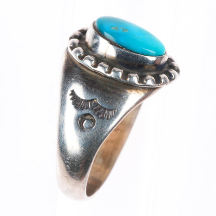 sz8.5 vintage RP Navajo sterling silver turquoise size 8.5 ring