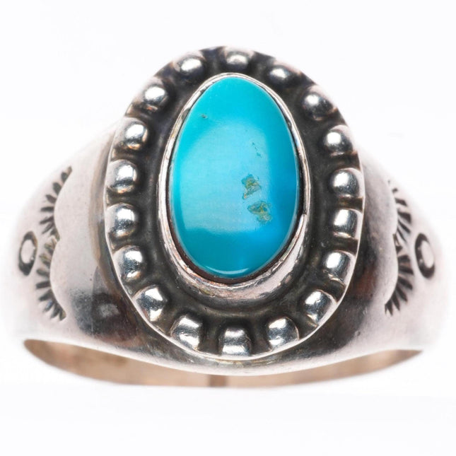 sz8.5 vintage RP Navajo sterling silver turquoise size 8.5 ring