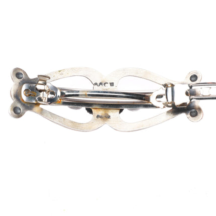 Mary Cayatineto Navajo sterling silver turquoise hair barrette clip