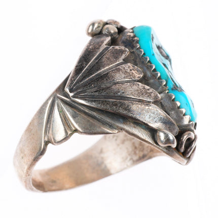 sz8 Mary Dayea Navajo sterling silver turquoise size 8 ring