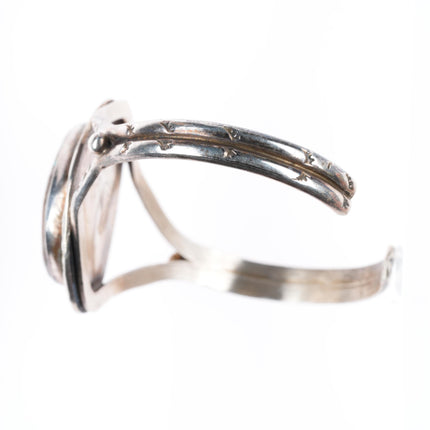 6" vintage Navajo sterling silver Royston turquoise cuff bracelet