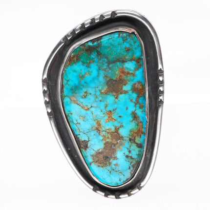 sz10.5 Mark Chee (1914-1981) Navajo sterling silver turquoise large ring