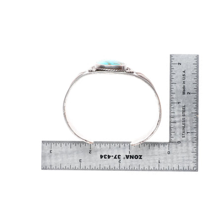 6.5" 1920's-30's Antique Navajo Ingot silver cuff bracelet Royston turquoise
