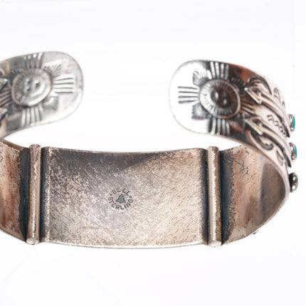 6.6" Bell trading post vintage sterling silver knifewing watch cuff bracelet