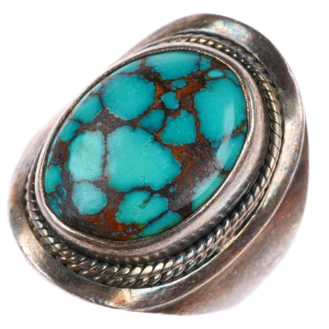 sz10 vintage high grade turquoise southwestern sterling silver ring