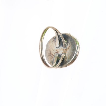 sz6.25 vintage Navajo sterling silver ring with nice turquoise