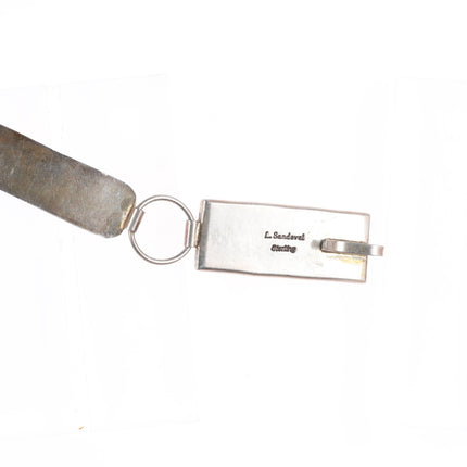 43.5" Larry Sandoval Navajo sterling silver rectangle link concho belt