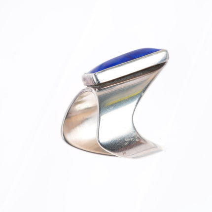 sz7 Sam Lovato Santo Domingo sterling silver lapis lazuli modernist ring