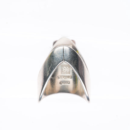 sz7 Sam Lovato Santo Domingo sterling silver lapis lazuli modernist ring