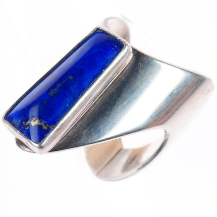 sz7 Sam Lovato Santo Domingo sterling silver lapis lazuli modernist ring