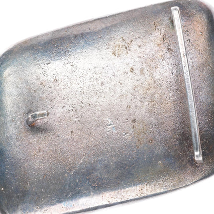 1.5" retro sterling silver boulder opal brutalist style artisan belt buckle