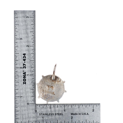 Cordell Pajarito Santo Domingo pueblo tufa cast sterling silver pendant