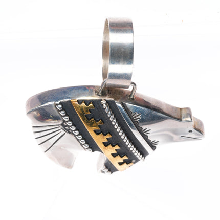 Tommy Singer Navajo sterling silver bear pendant