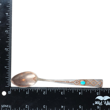UITA-6 United Indian Traders Assn Navajo sterling silver turquoise spoons (3)