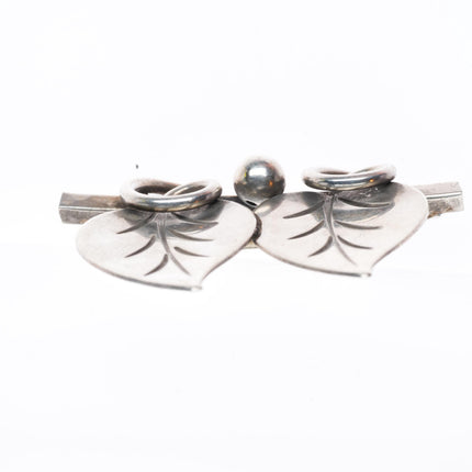 Alphonse La Paglia - Georg Jensen sterling silver art deco leaf pin/brooch 109
