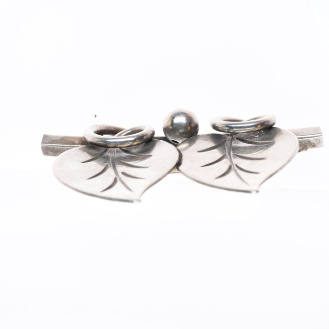 Alphonse La Paglia - Georg Jensen sterling silver art deco leaf pin/brooch 109