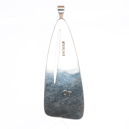 Duane Tawahongva Hopi overlay pendant with open center sterling silver