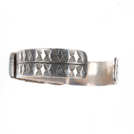 6.25" Helen Harrison Navajo sterling silver cuff bracelet - high grade turquoise