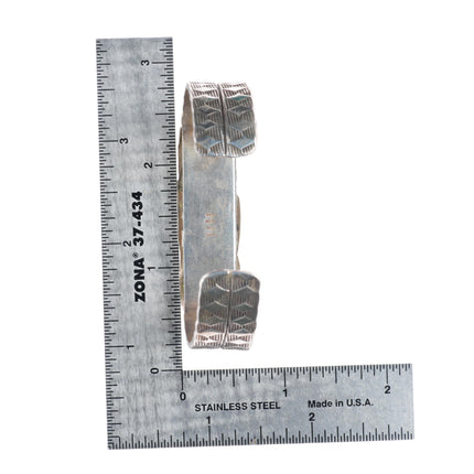 6.25" Helen Harrison Navajo sterling silver cuff bracelet - high grade turquoise