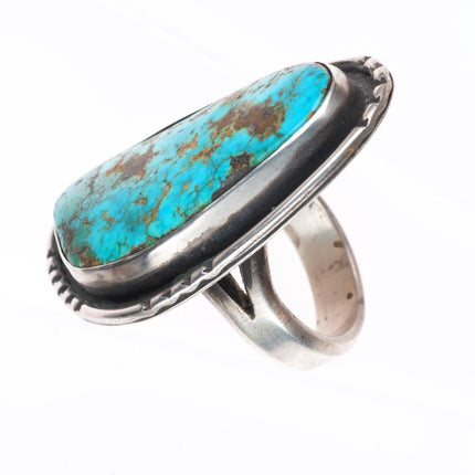 sz10.5 Mark Chee (1914-1981) Navajo sterling silver turquoise large ring