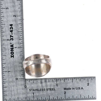 sz9 c1940's ww2 Era USMC Marine Corp sterling silver onyx bronze EGA ring
