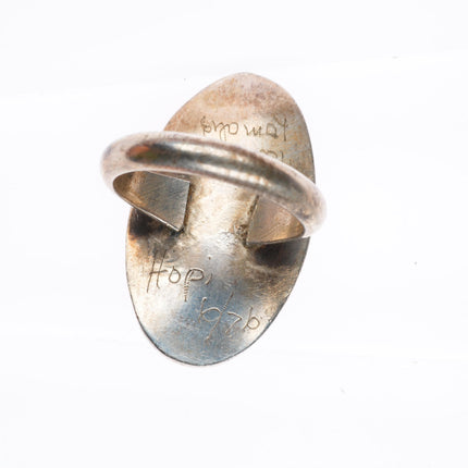 sz8.75 Vintage 1976 Hopi Modernist sterling silver butterfly ring