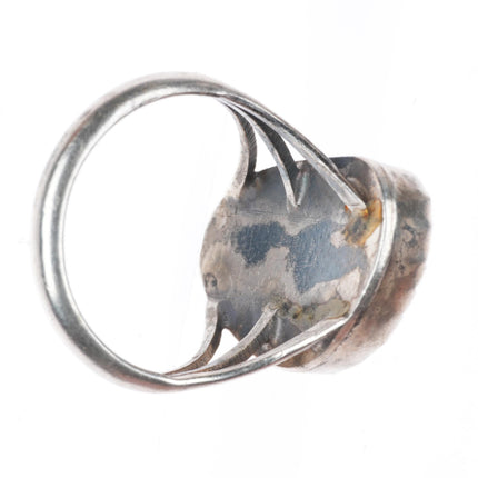sz7.75 vintage #8 turquoise Navajo sterling silver ring