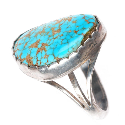 sz7.75 vintage #8 turquoise Navajo sterling silver ring