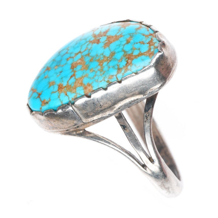 sz7.75 vintage #8 turquoise Navajo sterling silver ring