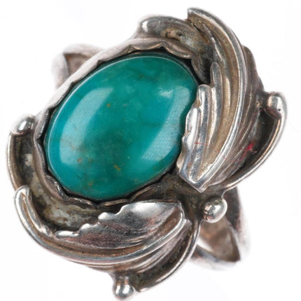 sz5.25 Les Baker shop Southwestern sterling silver high grade turquoise ring