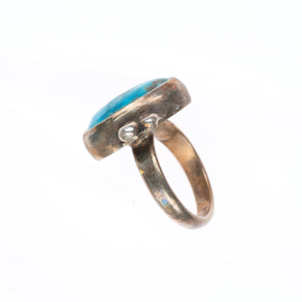 sz5.5 vintage Navajo sterling silver ring with turquoise