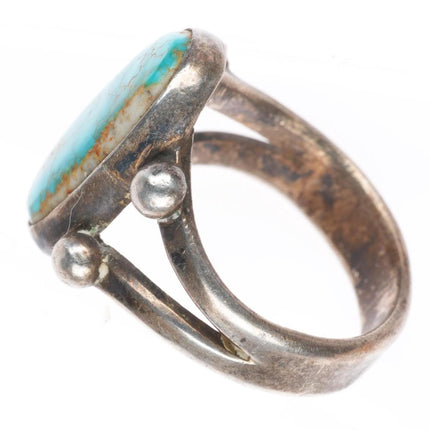 sz6 vintage Navajo sterling silver high grade spiderweb turquoise ring