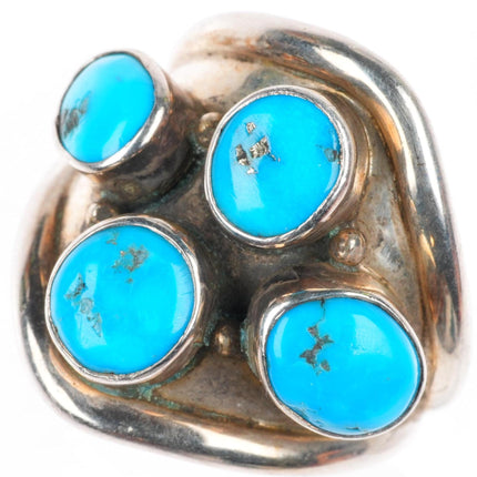 sz9 vintage Carol Felley southwestern sterling silver ring with turquoise