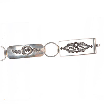 43.5" Larry Sandoval Navajo sterling silver rectangle link concho belt