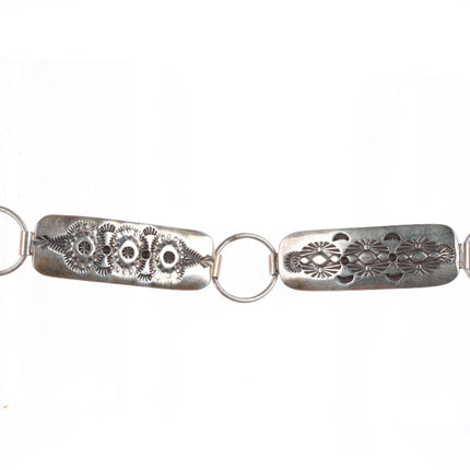 43.5" Larry Sandoval Navajo sterling silver rectangle link concho belt