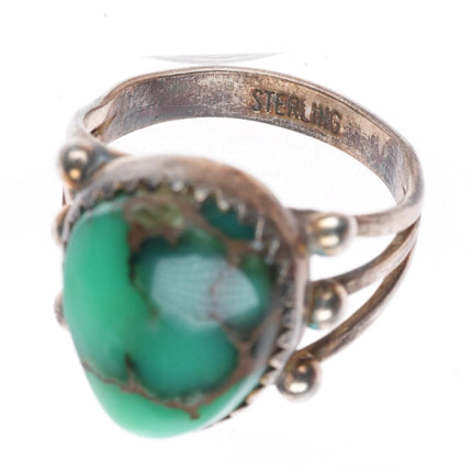 sz5.5 vintage Navajo sterling silver high grade variscite ring