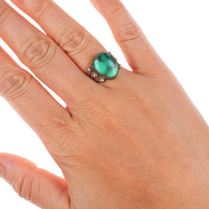 sz5.5 vintage Navajo sterling silver high grade variscite ring