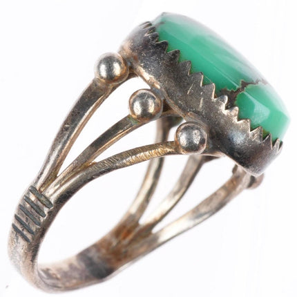 sz5.5 vintage Navajo sterling silver high grade variscite ring