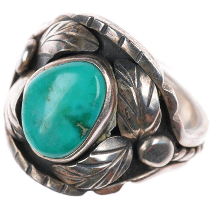 sz11.5 vintage Navajo sterling silver ring with Royston turquoise